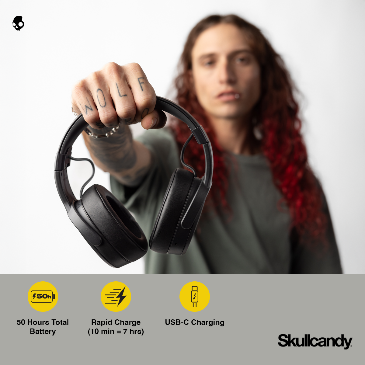 Crusher® Wireless Immersive Bass Over-Ear Headphones
